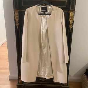 JCrew off white round collar wool coat